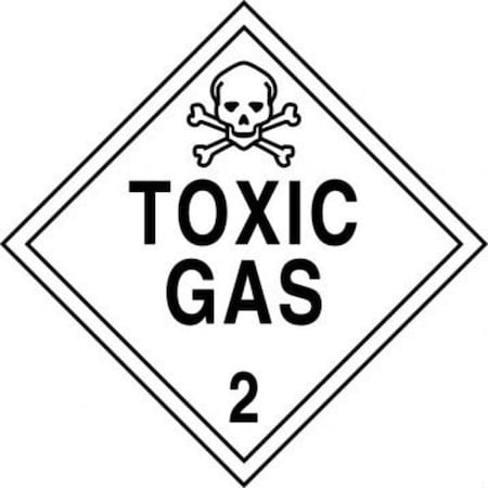Accuform DOT PLACARD HAZARD CLASS 2 TOXIC MPL206CT100 MPL206CT100